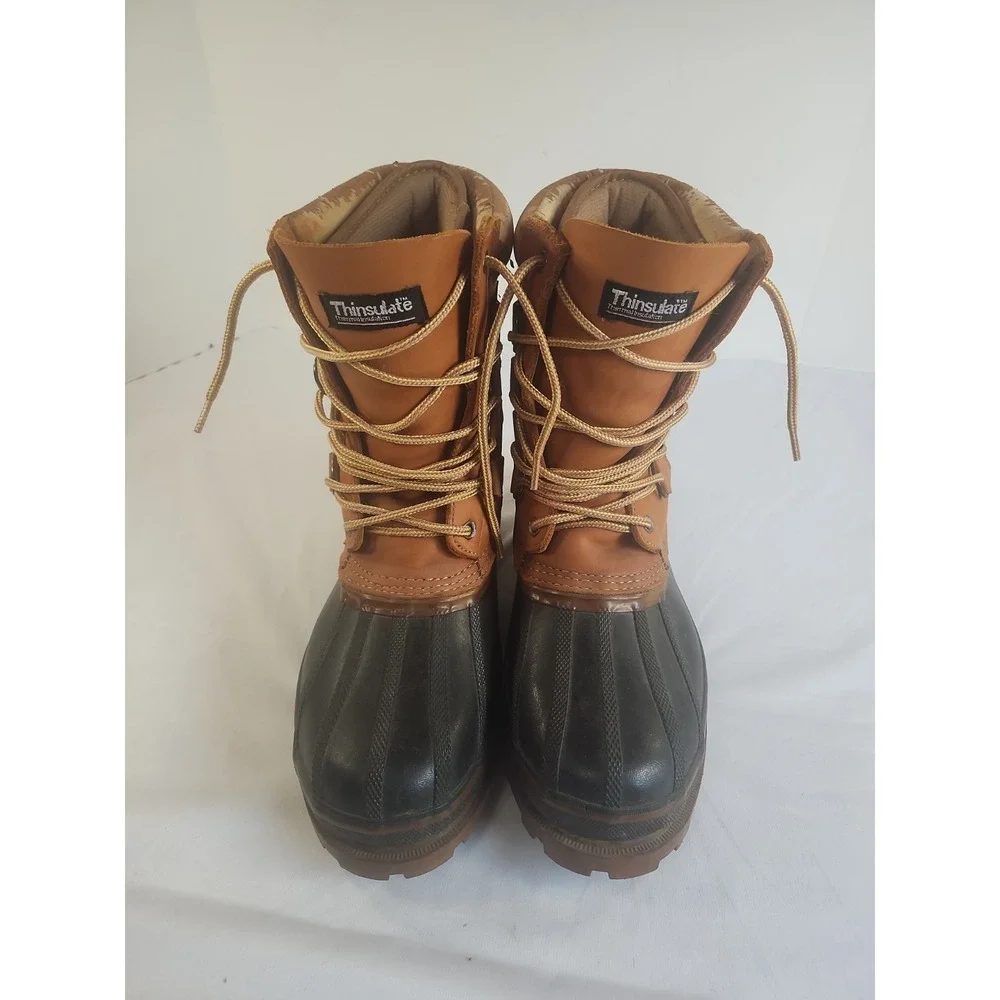 Vintage Lake'n Trail Mens Duck Boots Size 10 Mud Boots Insulated Pull Out Liner
